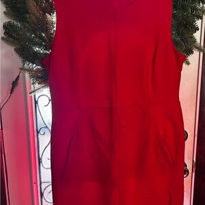 Lands' End Vibrant Red Dress